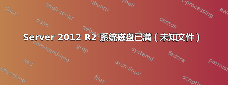 Server 2012 R2 系统磁盘已满（未知文件）