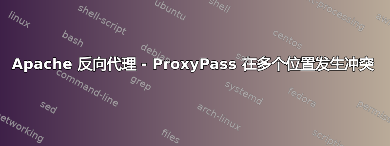 Apache 反向代理 - ProxyPass 在多个位置发生冲突