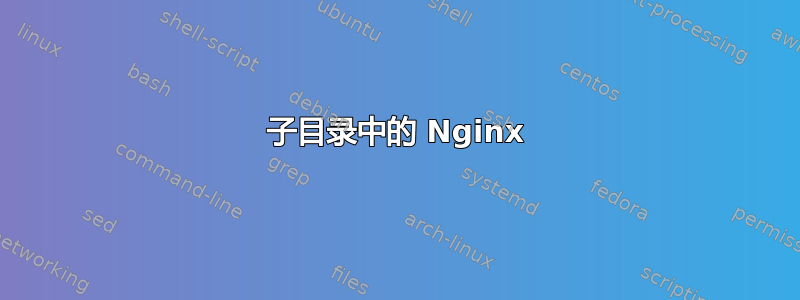 子目录中的 Nginx