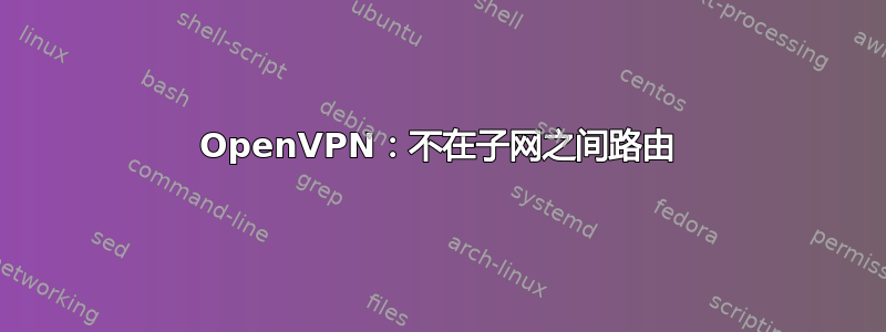 OpenVPN：不在子网之间路由