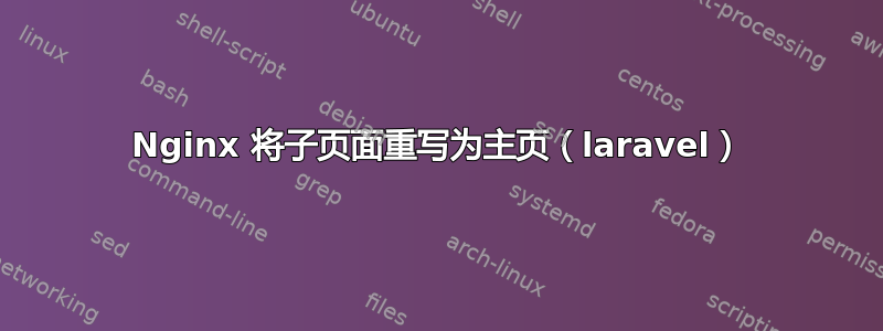 Nginx 将子页面重写为主页（laravel）