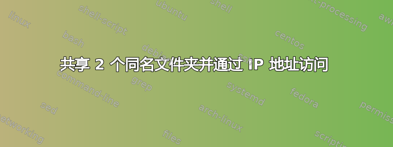 共享 2 个同名文件夹并通过 IP 地址访问