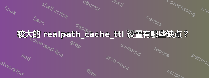 较大的 realpath_cache_ttl 设置有哪些缺点？