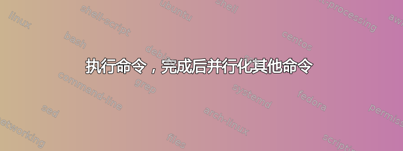 执行命令，完成后并行化其他命令