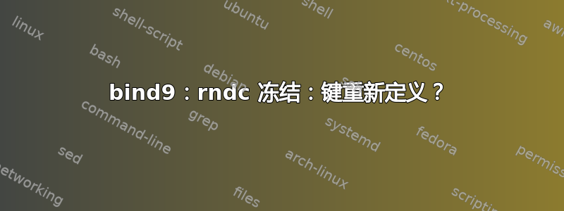 bind9：rndc 冻结：键重新定义？