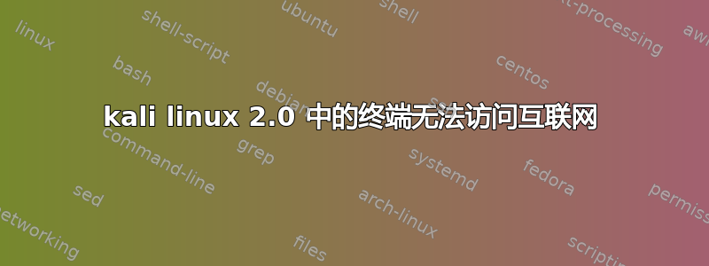 kali linux 2.0 中的终端无法访问互联网