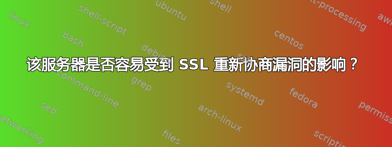 该服务器是否容易受到 SSL 重新协商漏洞的影响？