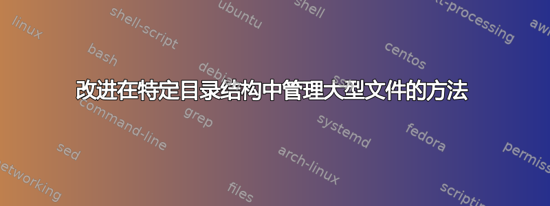 改进在特定目录结构中管理大型文件的方法