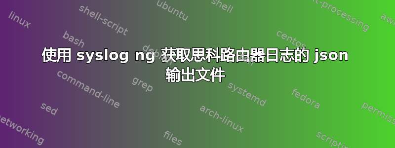 使用 syslog ng 获取思科路由器日志的 json 输出文件