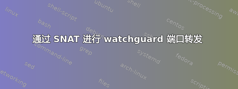 通过 SNAT 进行 watchguard 端口转发