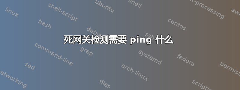 死网关检测需要 ping 什么