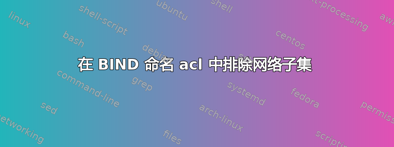 在 BIND 命名 acl 中排除网络子集