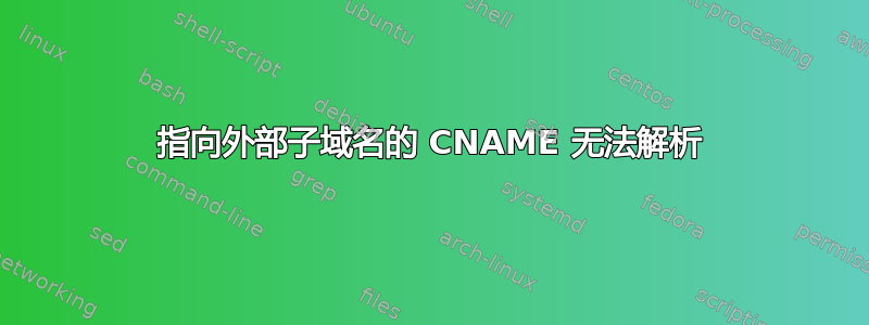 指向外部子域名的 CNAME 无法解析