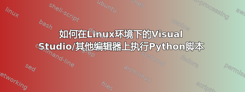 如何在Linux环境下的Visual Studio/其他编辑器上执行Python脚本