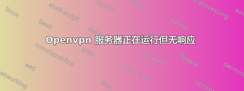 Openvpn 服务器正在运行但无响应