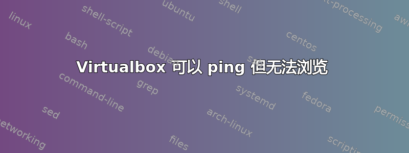 Virtualbox 可以 ping 但无法浏览