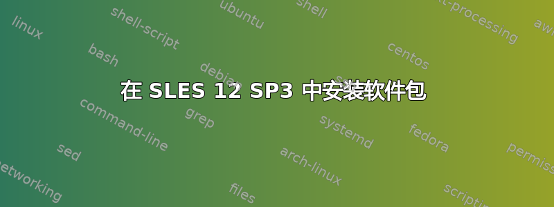 在 SLES 12 SP3 中安装软件包