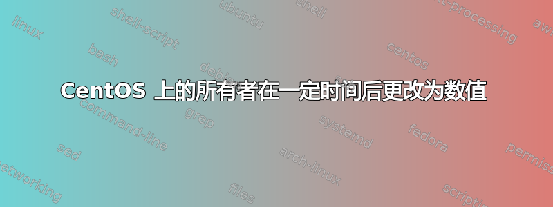 CentOS 上的所有者在一定时间后更改为数值