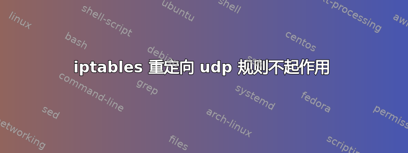 iptables 重定向 udp 规则不起作用