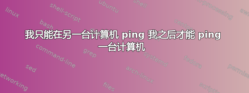 我只能在另一台计算机 ping 我之后才能 ping 一台计算机 