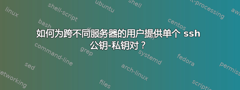 如何为跨不同服务器的用户提供单个 ssh 公钥-私钥对？