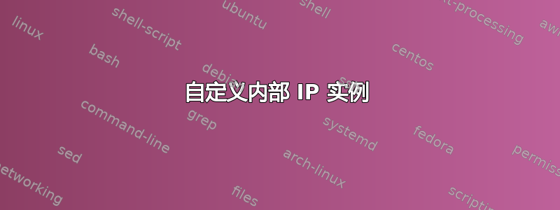 自定义内部 IP 实例