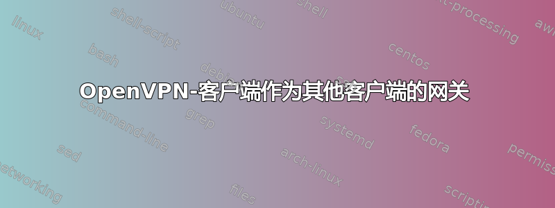 OpenVPN-客户端作为其他客户端的网关