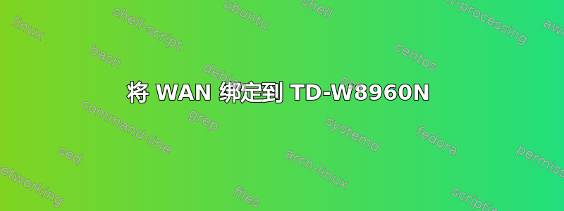 将 WAN 绑定到 TD-W8960N