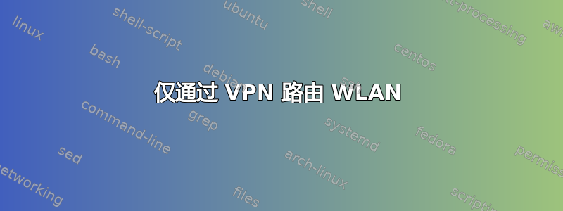 仅通过 VPN 路由 WLAN