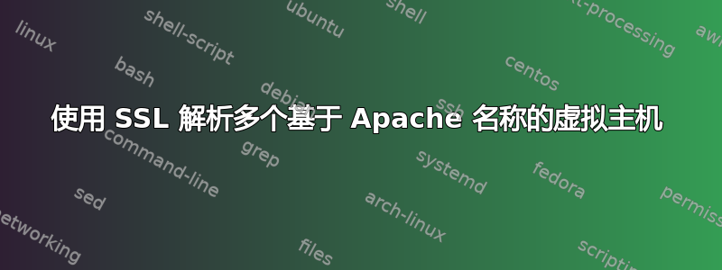 使用 SSL 解析多个基于 Apache 名称的虚拟主机