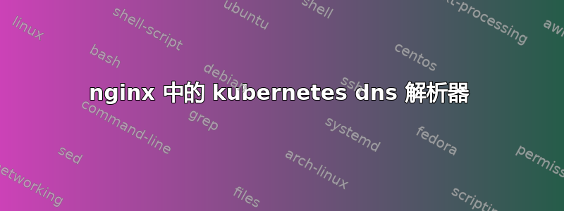 nginx 中的 kubernetes dns 解析器