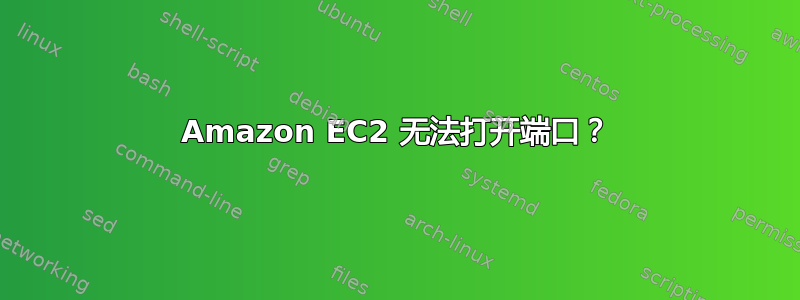 Amazon EC2 无法打开端口？