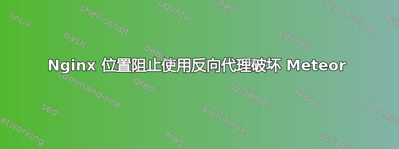 Nginx 位置阻止使用反向代理破坏 Meteor