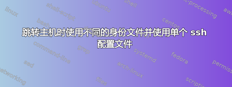 跳转主机时使用不同的身份文件并使用单个 ssh 配置文件