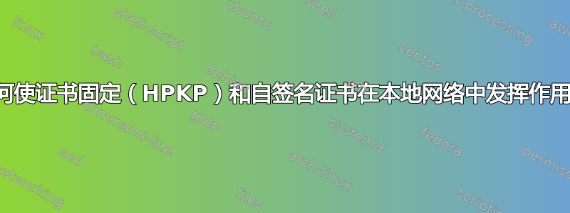 如何使证书固定（HPKP）和自签名证书在本地网络中发挥作用？