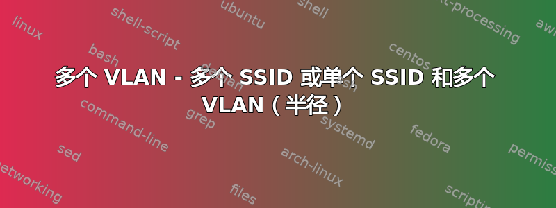 多个 VLAN - 多个 SSID 或单个 SSID 和多个 VLAN（半径）