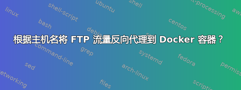 根据主机名将 FTP 流量反向代理到 Docker 容器？