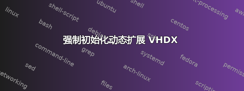 强制初始化动态扩展 VHDX