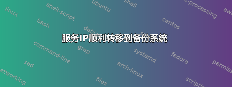 服务IP顺利转移到备份系统