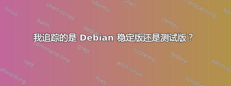 我追踪的是 Debian 稳定版还是测试版？