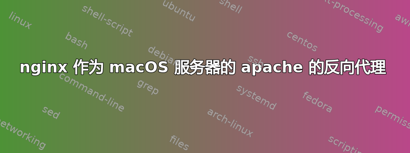 nginx 作为 macOS 服务器的 apache 的反向代理