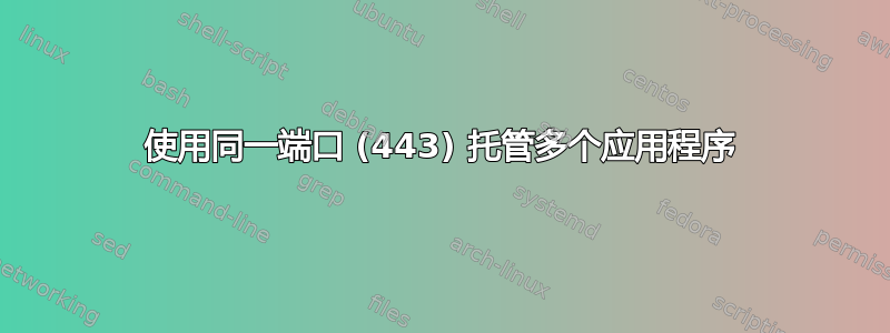 使用同一端口 (443) 托管多个应用程序