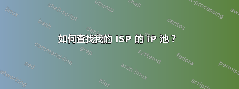 如何查找我的 ISP 的 IP 池？