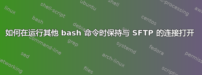 如何在运行其他 bash 命令时保持与 SFTP 的连接打开