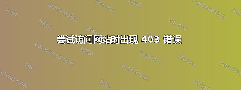 尝试访问网站时出现 403 错误