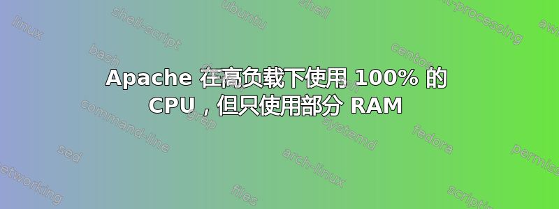 Apache 在高负载下使用 100% 的 CPU，但只使用部分 RAM