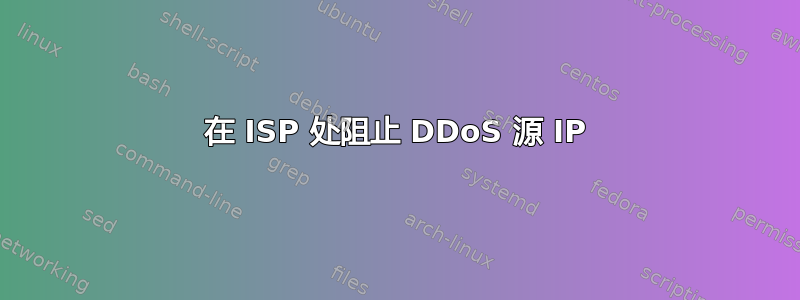 在 ISP 处阻止 DDoS 源 IP