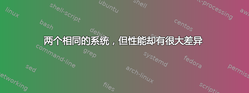 两个相同的系统，但性能却有很大差异