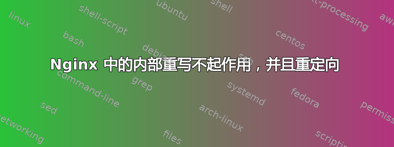 Nginx 中的内部重写不起作用，并且重定向