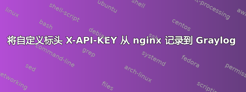 将自定义标头 X-API-KEY 从 nginx 记录到 Graylog